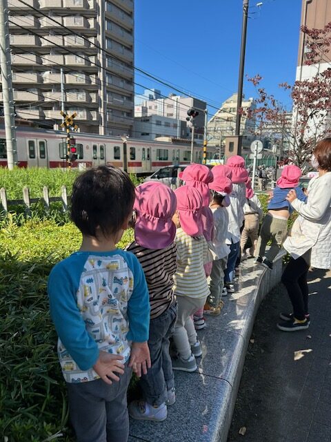 電車に興味しんしん-保育のこと