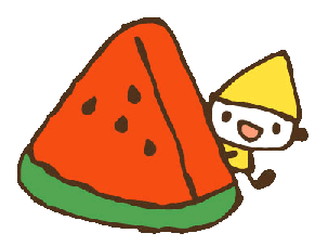 8月すいかイメージイラスト