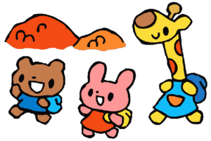 どれみ保育園10月秋の遠足のイラストイメージ画像